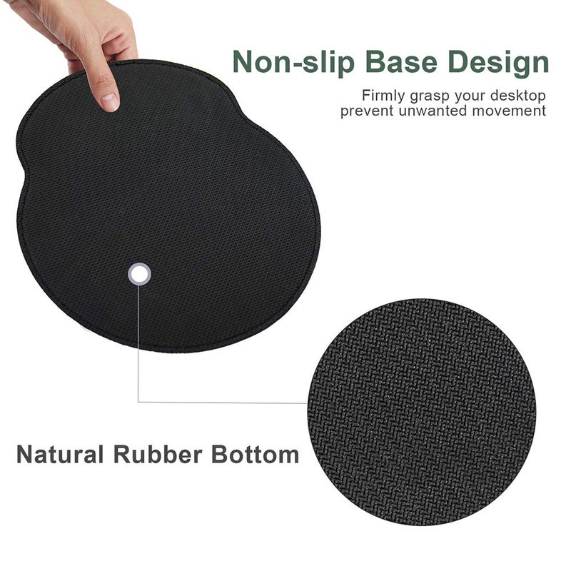 iVeze Ergonomic Mouse Pad with Wrist Support,PU Leather Mousepad for Laptop Computers,Non Slip Rubber Base Memory Foam Wrist Rest Mouse Pads for Home Work Office Easy Typing Pain Relief,Green - Image 5